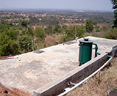 Water tank, which supplies the village.